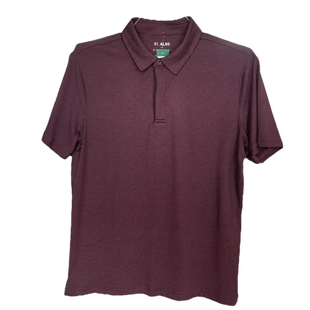 NWT 01.Algo Men’s Arrieta Microstripe Performance Polo Medium